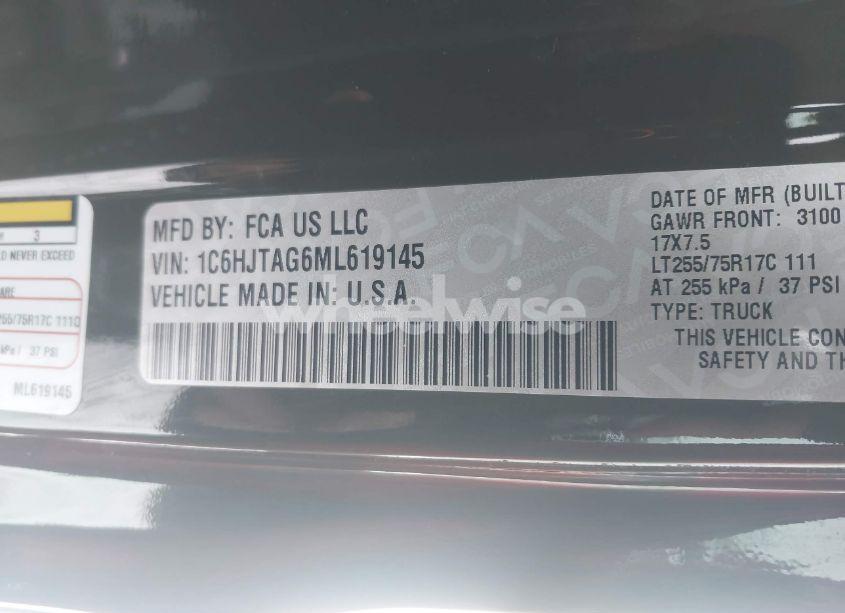 Photo 9 of 2021 Jeep Gladiator WILLYS 4X4 (VIN 1C6HJTAG6ML619145)