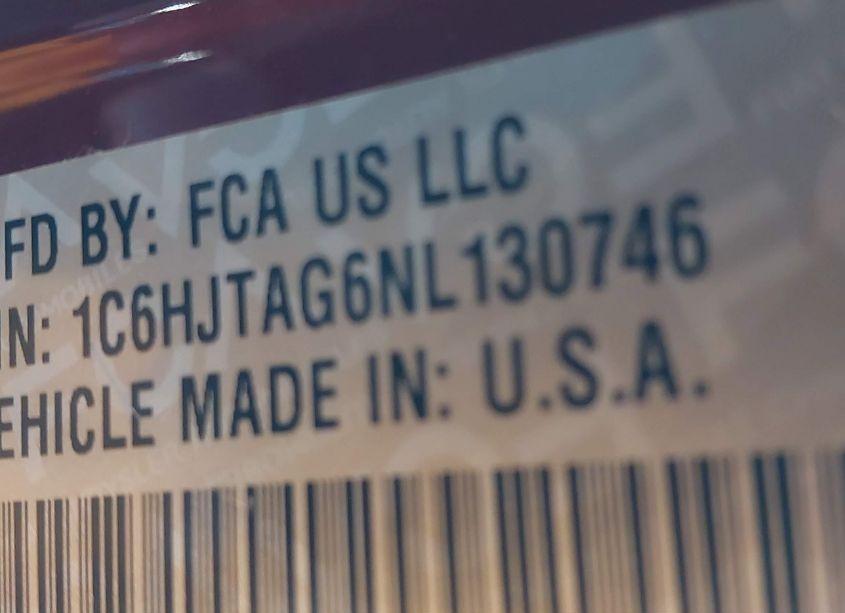 Photo 8 of 2022 Jeep Gladiator SPORT S 4X4 (VIN 1C6HJTAG6NL130746)