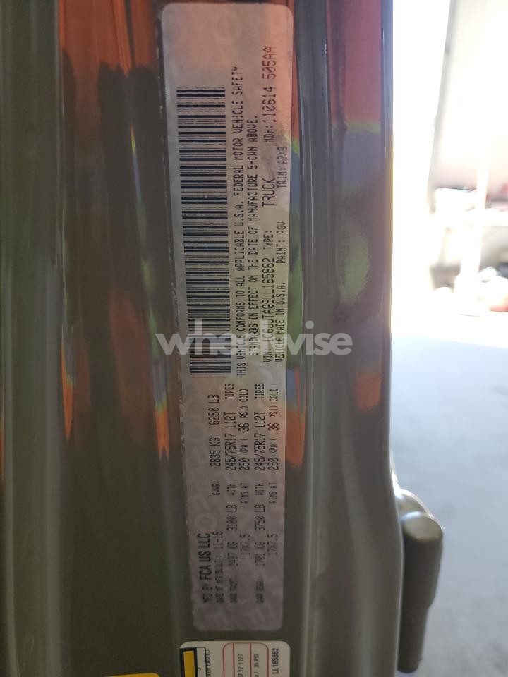 Photo 12 of 2020 JEEP GLADIATOR SPORT (VIN 1C6JJTAG9LL165862)