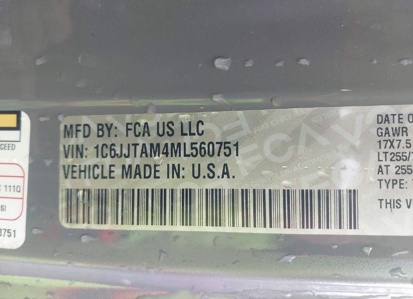 Photo 9 of 2021 Jeep Gladiator WILLYS 4X4 (VIN 1C6JJTAM4ML560751)