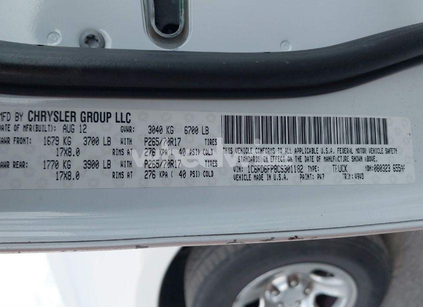 Photo 9 of 2012 Ram 1500 ST (VIN 1C6RD6FP8CS301182)