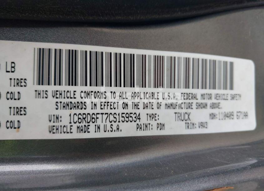 Photo 9 of 2012 Ram 1500 ST (VIN 1C6RD6FT7CS159534)