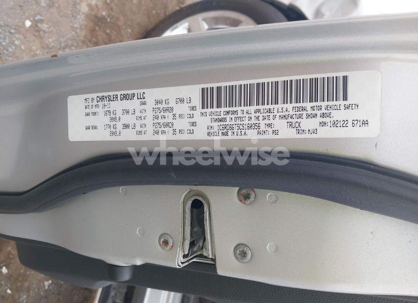 Photo 9 of 2012 Ram 1500 SLT (VIN 1C6RD6GT5CS160356)