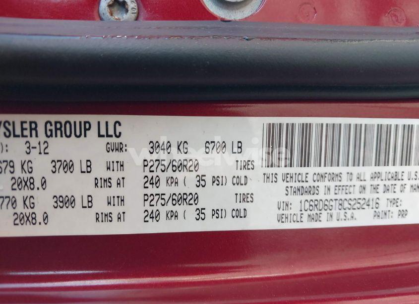 Photo 9 of 2012 Ram 1500 SLT (VIN 1C6RD6GT8CS252416)