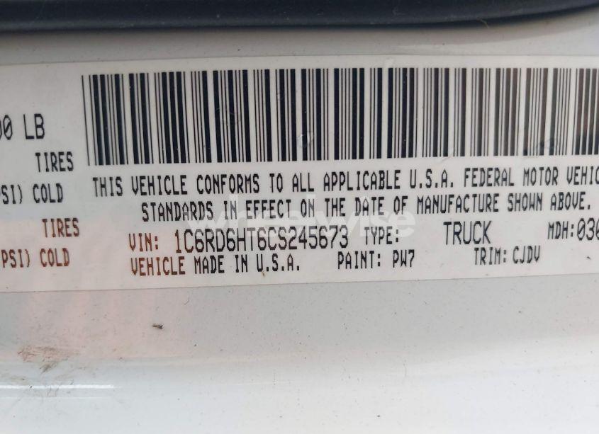 Photo 9 of 2012 Ram 1500 SPORT (VIN 1C6RD6HT6CS245673)