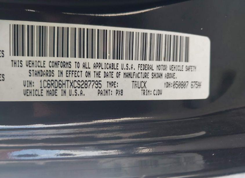 Photo 9 of 2012 Ram 1500 SPORT (VIN 1C6RD6HTXCS287795)