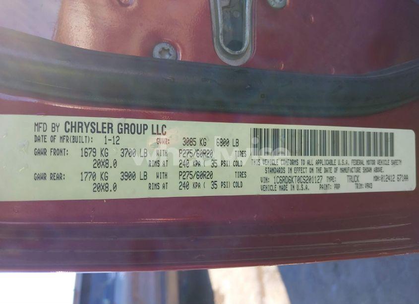 Photo 9 of 2012 Ram 1500 ST (VIN 1C6RD6KT0CS201127)