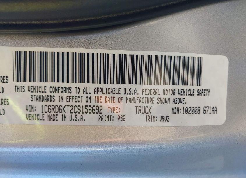 Photo 9 of 2012 Ram 1500 ST (VIN 1C6RD6KT2CS156692)