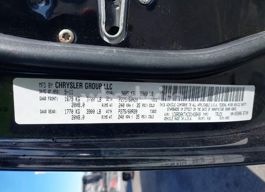 Photo 9 of 2012 Ram 1500 ST (VIN 1C6RD6KTXCS143849)