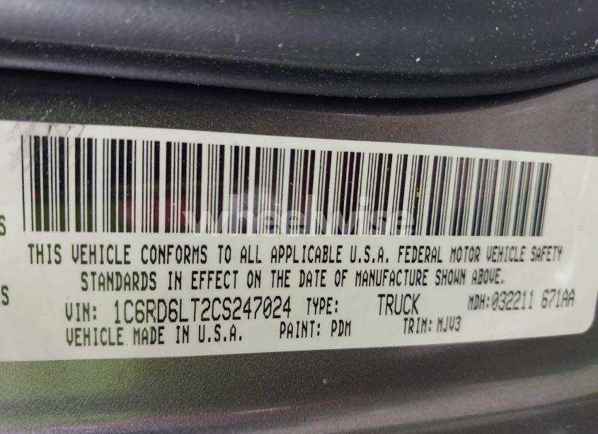 Photo 9 of 2012 Ram 1500 SLT (VIN 1C6RD6LT2CS247024)