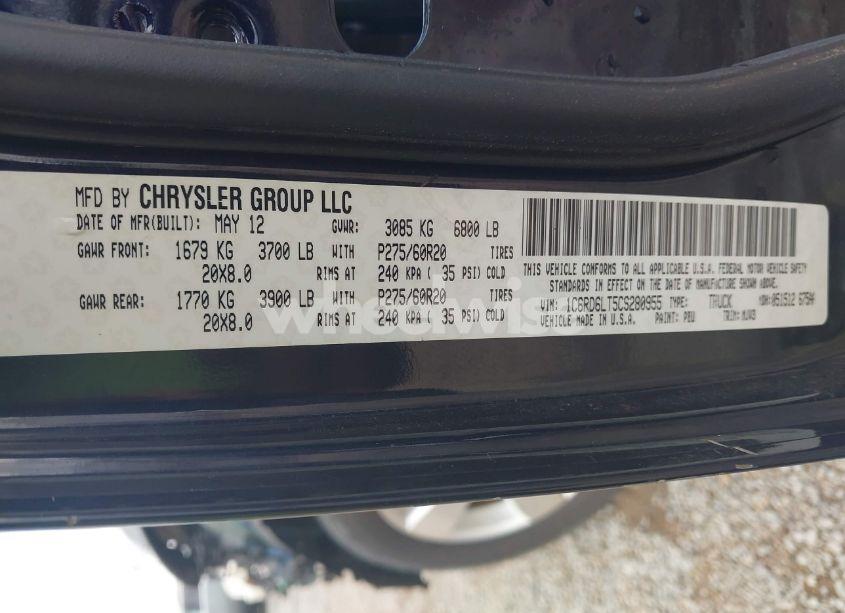 Photo 9 of 2012 Ram 1500 SLT (VIN 1C6RD6LT5CS280955)