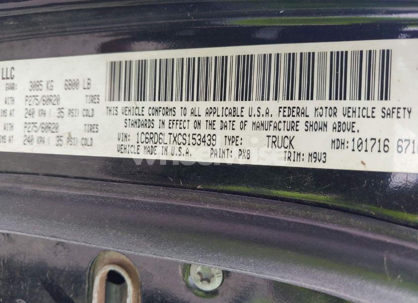 Photo 9 of 2012 Ram 1500 SLT (VIN 1C6RD6LTXCS153439)