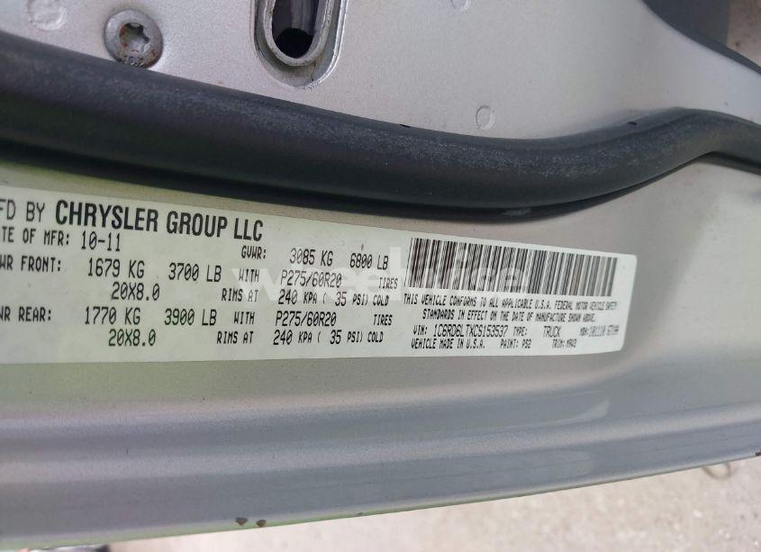 Photo 9 of 2012 Ram 1500 SLT (VIN 1C6RD6LTXCS153537)