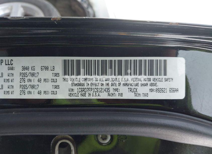 Photo 9 of 2012 Ram 1500 ST (VIN 1C6RD7FP1CS121435)