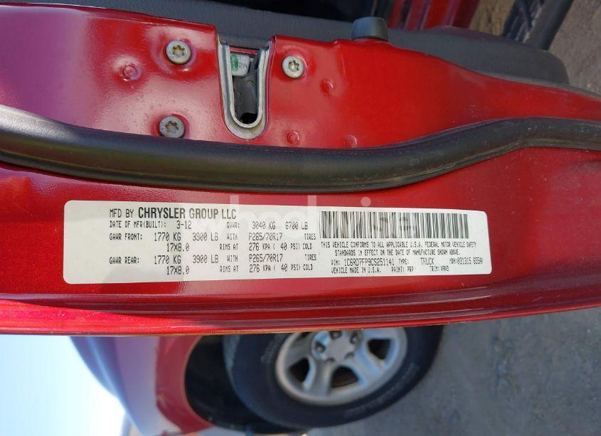 Photo 9 of 2012 Ram 1500 ST (VIN 1C6RD7FP9CS251141)