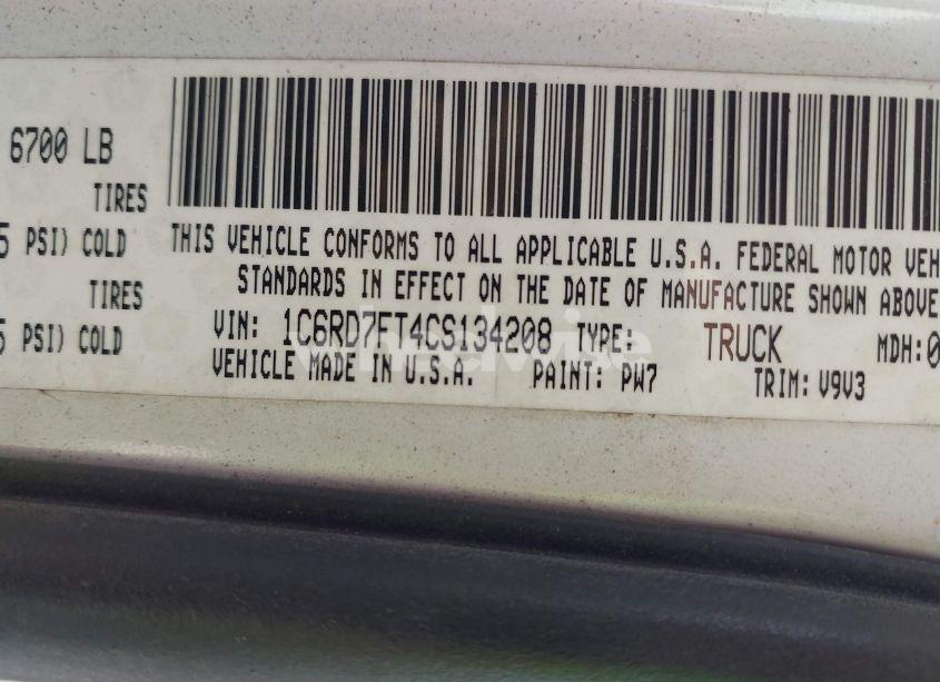 Photo 9 of 2012 Ram 1500 ST (VIN 1C6RD7FT4CS134208)