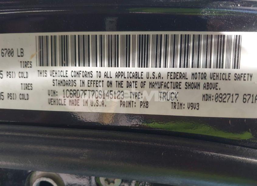 Photo 9 of 2012 Ram 1500 ST (VIN 1C6RD7FT7CS145123)