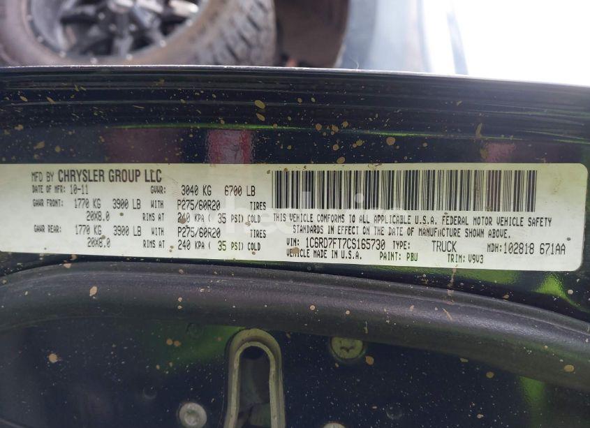 Photo 9 of 2012 Ram 1500 ST (VIN 1C6RD7FT7CS165730)