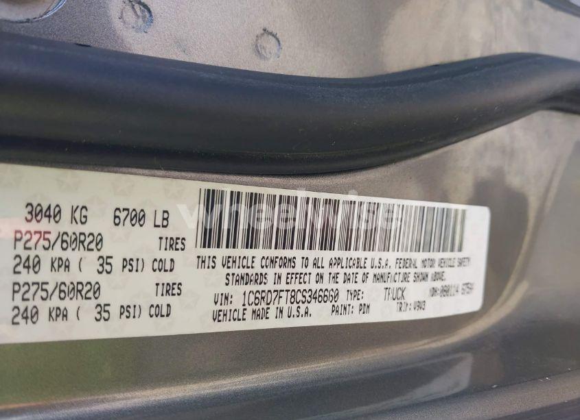 Photo 9 of 2012 Ram 1500 ST (VIN 1C6RD7FT8CS346660)