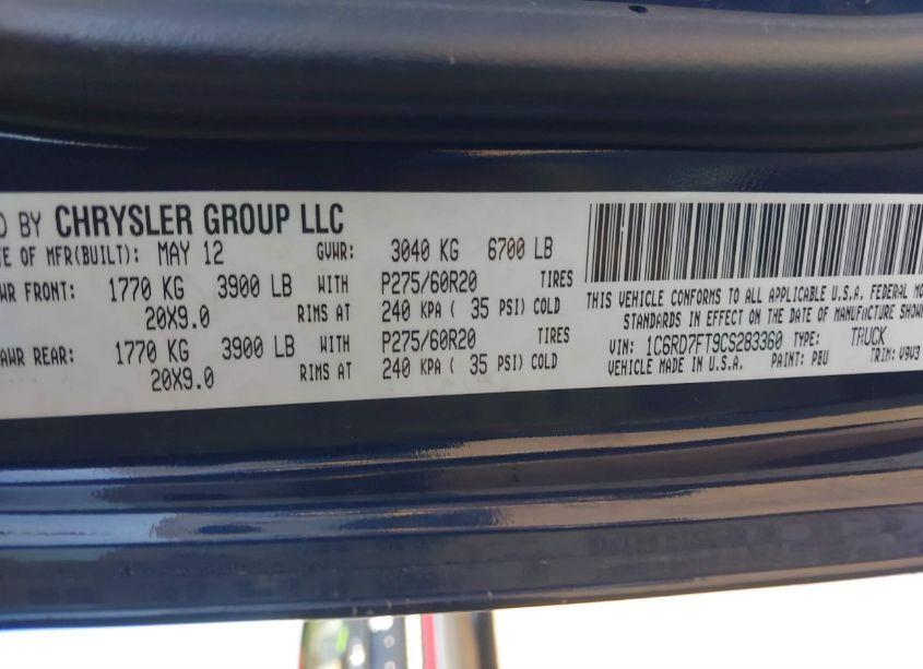 Photo 9 of 2012 Ram 1500 ST (VIN 1C6RD7FT9CS283360)