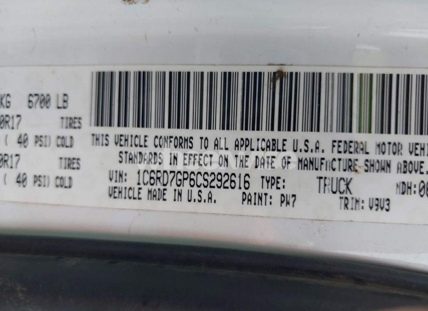 Photo 9 of 2012 Ram 1500 SLT (VIN 1C6RD7GP6CS292616)