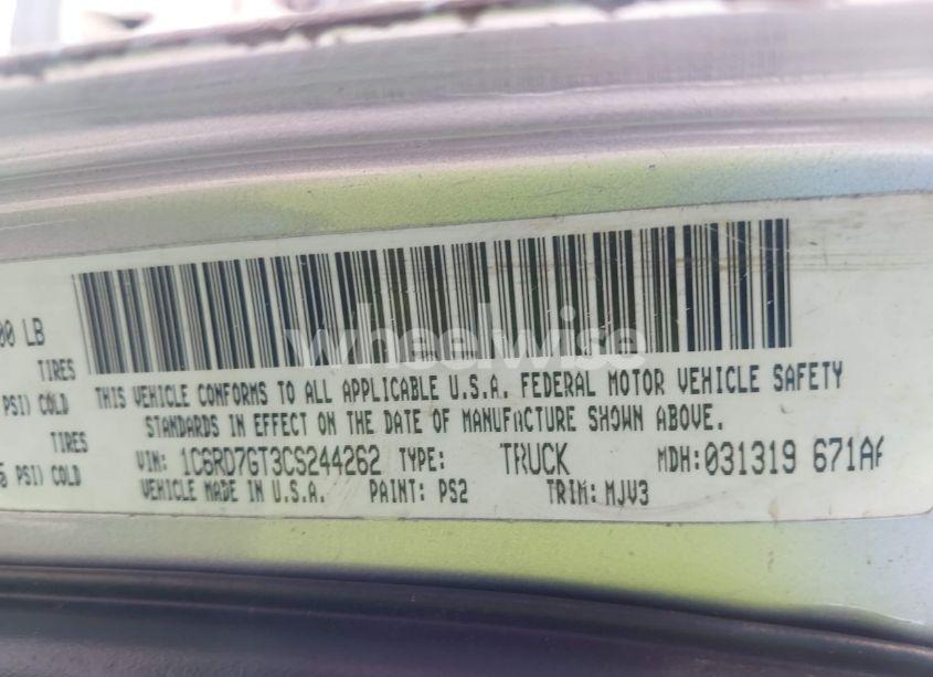 Photo 9 of 2012 Ram 1500 SLT (VIN 1C6RD7GT3CS244262)