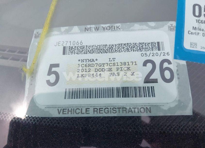 Photo 16 of 2012 Ram 1500 SLT (VIN 1C6RD7GT7CS138171)