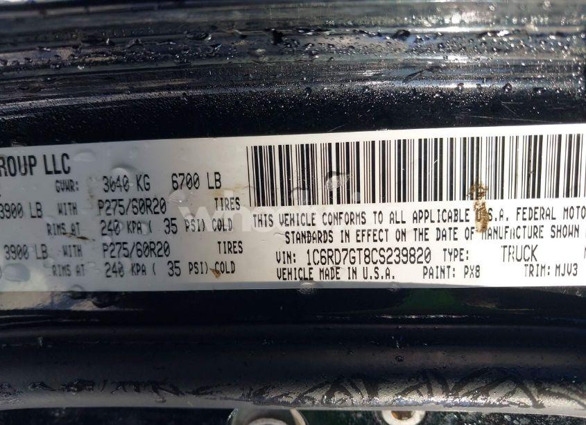 Photo 9 of 2012 Ram 1500 SLT (VIN 1C6RD7GT8CS239820)