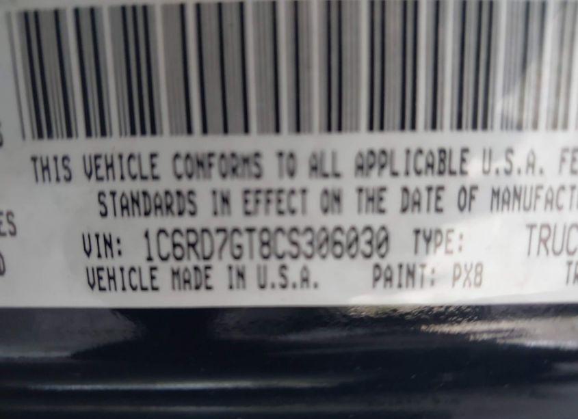 Photo 9 of 2012 Ram 1500 SLT (VIN 1C6RD7GT8CS306030)