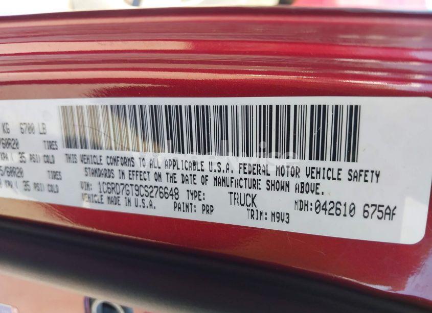 Photo 9 of 2012 Ram 1500 SLT (VIN 1C6RD7GT9CS276648)