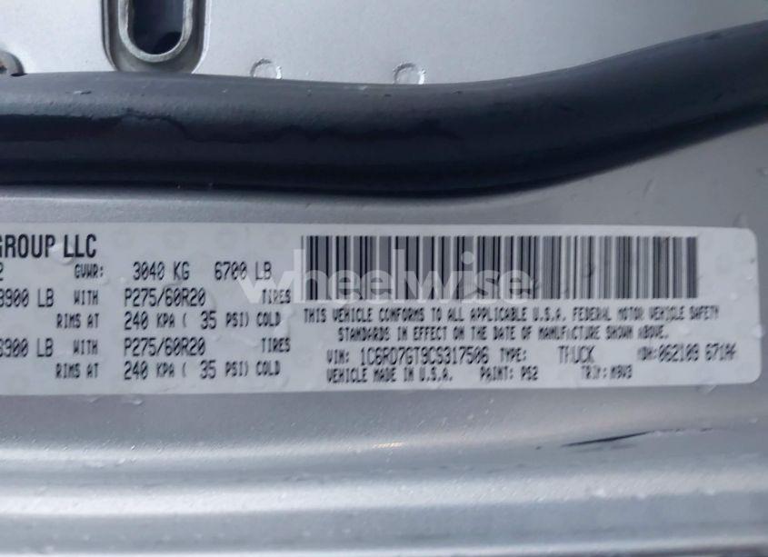 Photo 9 of 2012 Ram 1500 SLT (VIN 1C6RD7GT9CS317506)