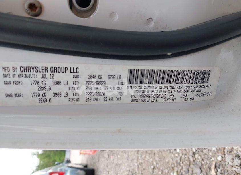 Photo 9 of 2012 Ram 1500 SLT (VIN 1C6RD7GT9CS328943)