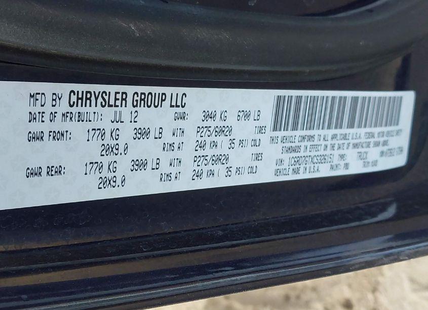 Photo 9 of 2012 Ram 1500 SLT (VIN 1C6RD7GTXCS326151)