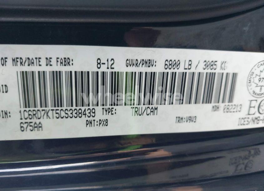 Photo 9 of 2012 Ram 1500 ST (VIN 1C6RD7KT5CS338439)