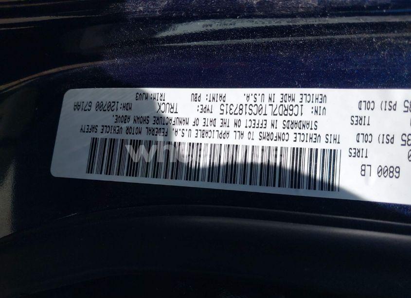 Photo 9 of 2012 Ram 1500 SLT (VIN 1C6RD7LT0CS187315)