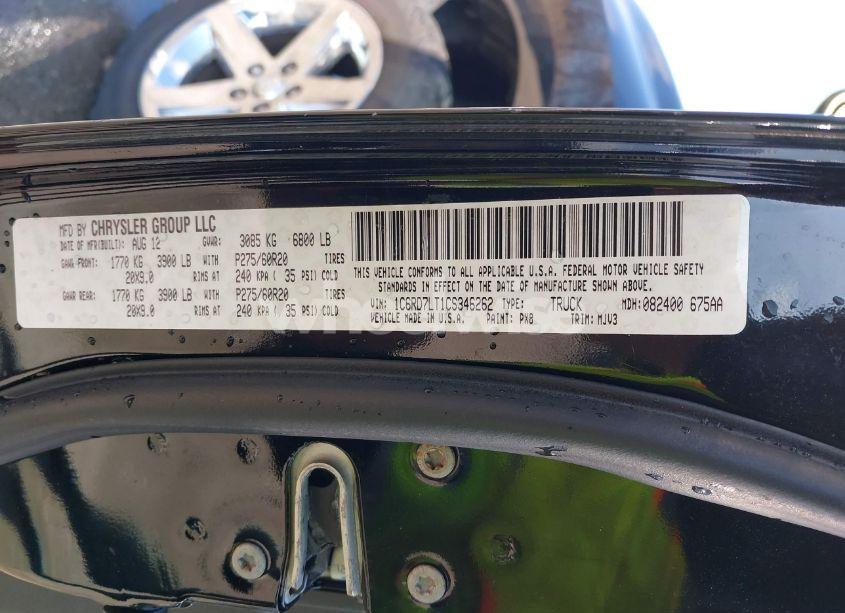 Photo 9 of 2012 Ram 1500 SLT (VIN 1C6RD7LT1CS346262)