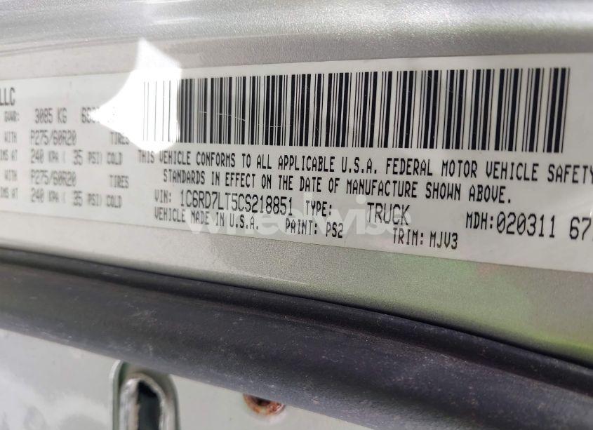 Photo 9 of 2012 Ram 1500 SLT (VIN 1C6RD7LT5CS218851)