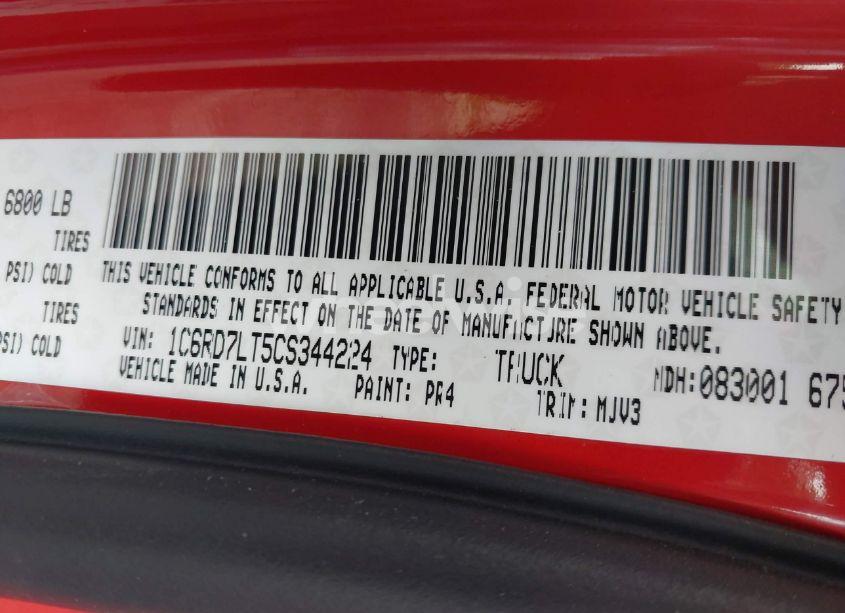 Photo 9 of 2012 Ram 1500 SLT (VIN 1C6RD7LT5CS344224)