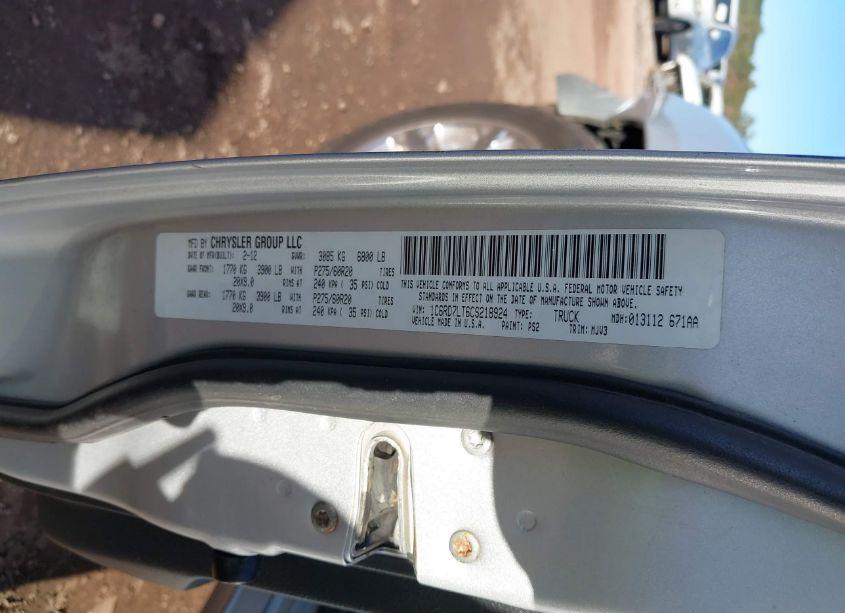 Photo 9 of 2012 Ram 1500 SLT (VIN 1C6RD7LT6CS218924)