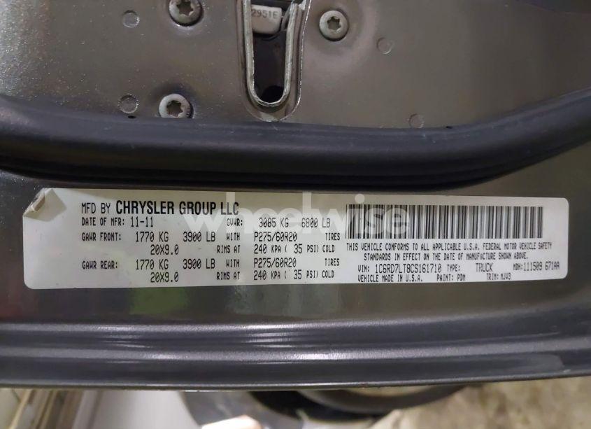 Photo 9 of 2012 Ram 1500 SLT (VIN 1C6RD7LT8CS161710)