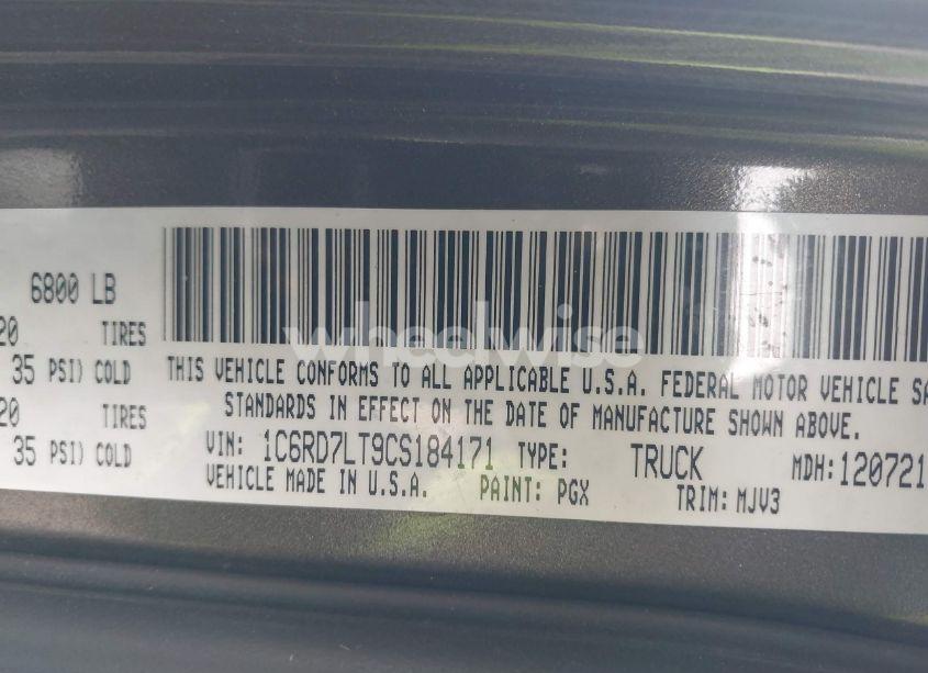 Photo 9 of 2012 Ram 1500 SLT (VIN 1C6RD7LT9CS184171)