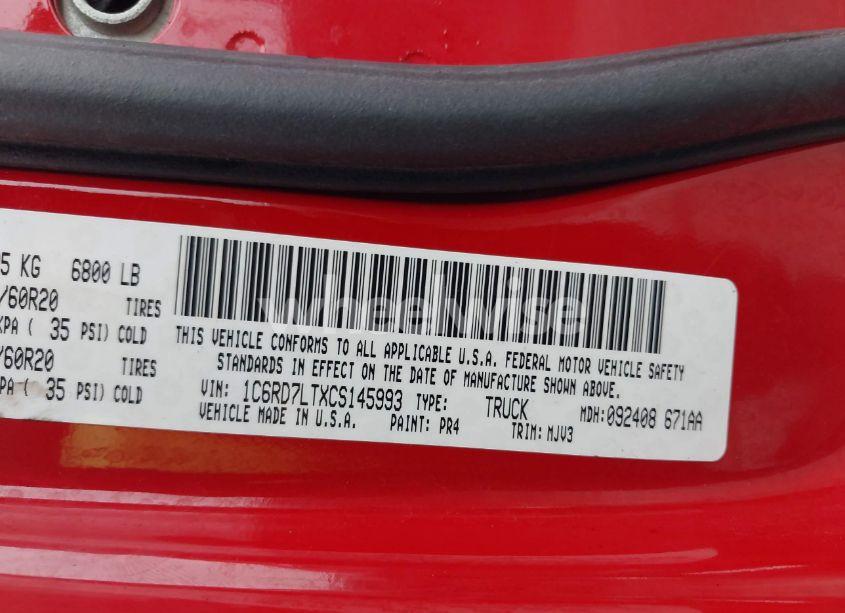 Photo 9 of 2012 Ram 1500 SLT (VIN 1C6RD7LTXCS145993)
