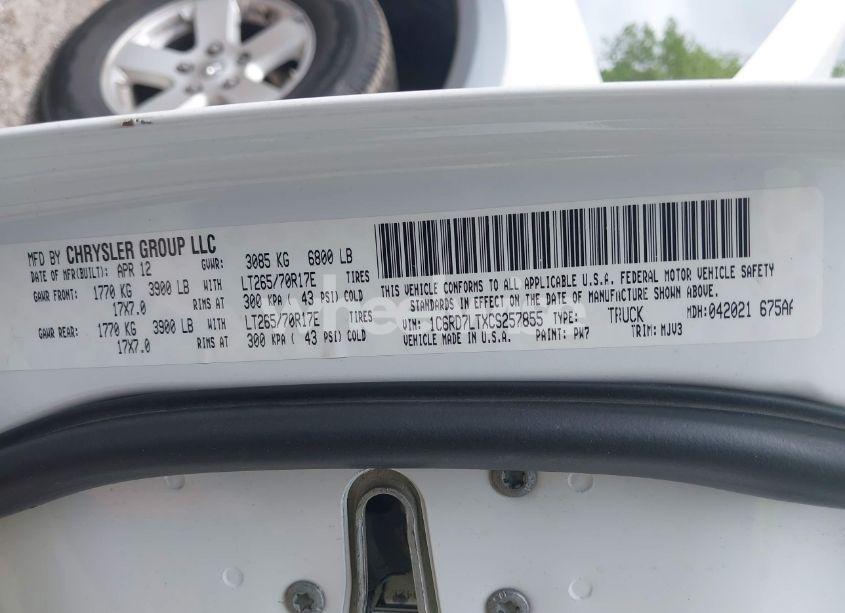 Photo 9 of 2012 Ram 1500 SLT (VIN 1C6RD7LTXCS257855)