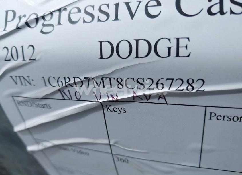 Photo 9 of 2012 Ram 1500 SPORT (VIN 1C6RD7MT8CS267282)