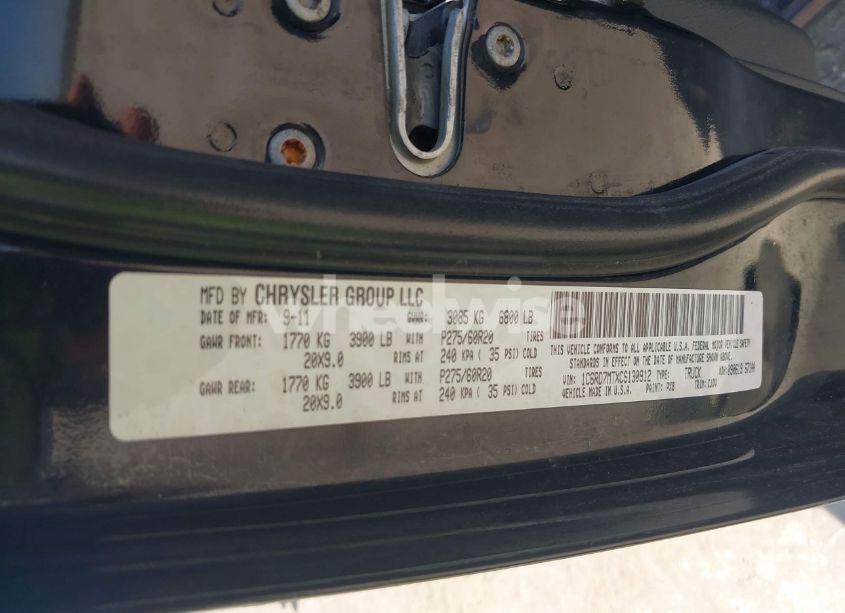 Photo 9 of 2012 Ram 1500 SPORT (VIN 1C6RD7MTXCS130912)