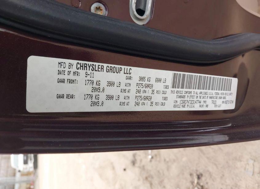 Photo 9 of 2012 Ram 1500 LARAMIE (VIN 1C6RD7NT3CS147744)