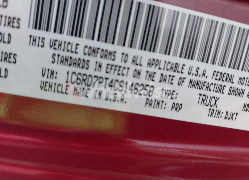 Photo 9 of 2012 Ram 1500 LARAMIE LONGHORN/LIMITED EDITION (VIN 1C6RD7PT4CS146258)