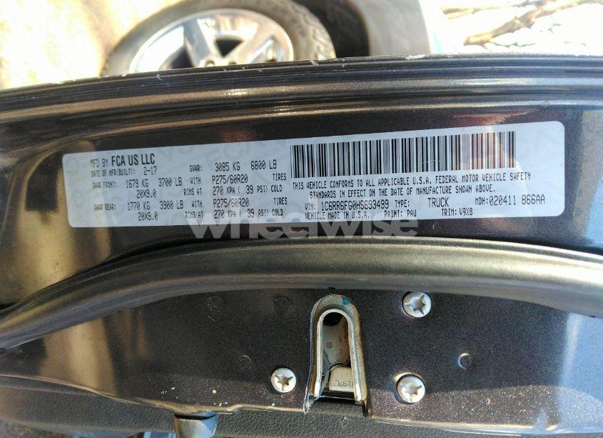 Photo 9 of 2017 Ram 1500 ST (VIN 1C6RR6FG0HS693499)