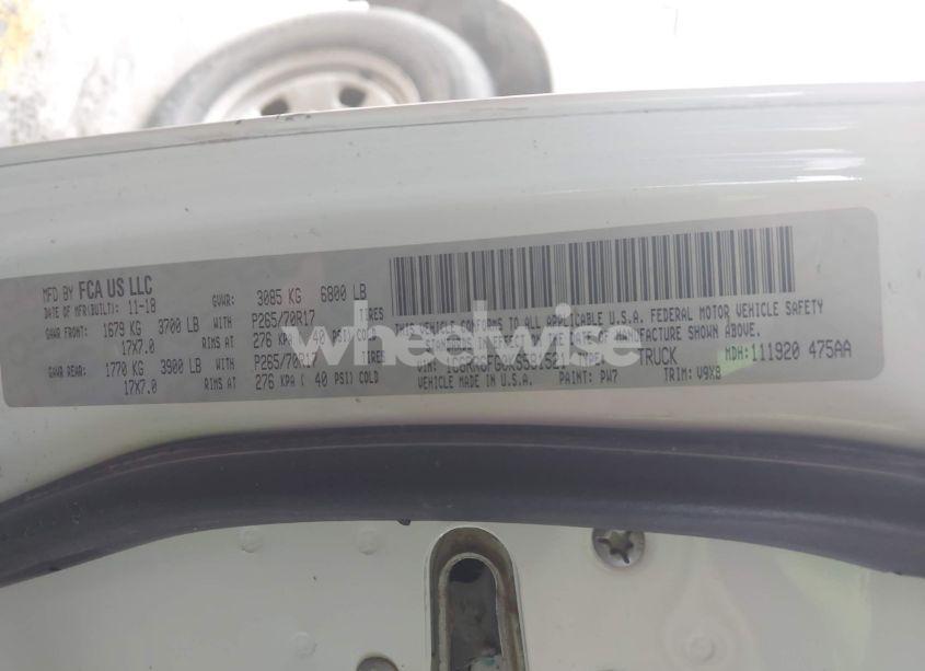 Photo 9 of 2019 Ram 1500 CLASSIC TRADESMAN 4X2 6'4 BOX (VIN 1C6RR6FG0KS581521)