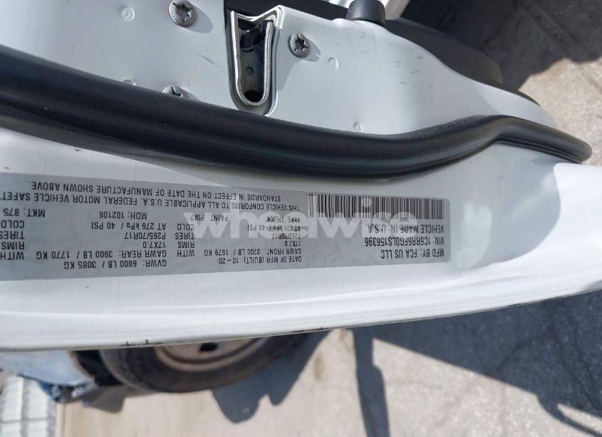 Photo 9 of 2020 Ram 1500 CLASSIC TRADESMAN 4X2 6'4 BOX (VIN 1C6RR6FG0LS156396)